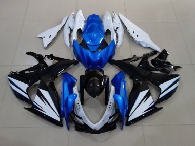 Aftermarket 2009-2016 Gloss White and Black with Red Matte Blue Suzuki GSXR 1000 Motorcycle Fairing