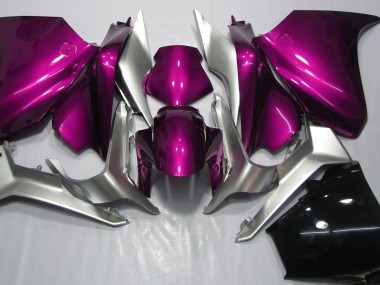 Aftermarket 2010-2013 Deep Pink and Silver Honda VFR1200 Motorcycle Fairing