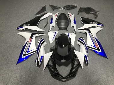 Aftermarket 2011-2020 Blue Black and White writing Suzuki GSXR 600-750 Motorcycle Fairing