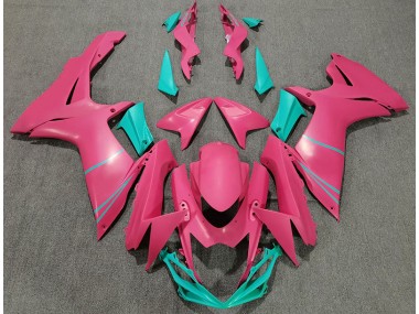 Aftermarket 2011-2020 Matte Hot Pink and Teal Suzuki GSXR 600-750 Motorcycle Fairing