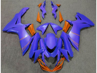 Aftermarket 2011-2020 Matte Ocean Blue & Orange Suzuki GSXR 600-750 Motorcycle Fairing