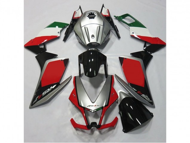 Aftermarket 2012-2015 Silver and Red Aprilia RS4 125 Motorcycle Fairing