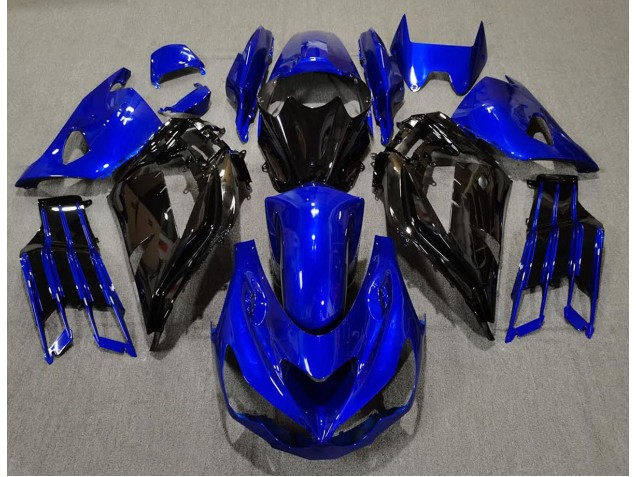 Aftermarket 2012-2019 Gloss Blue and Black Kawasaki ZX14R Motorcycle Fairing