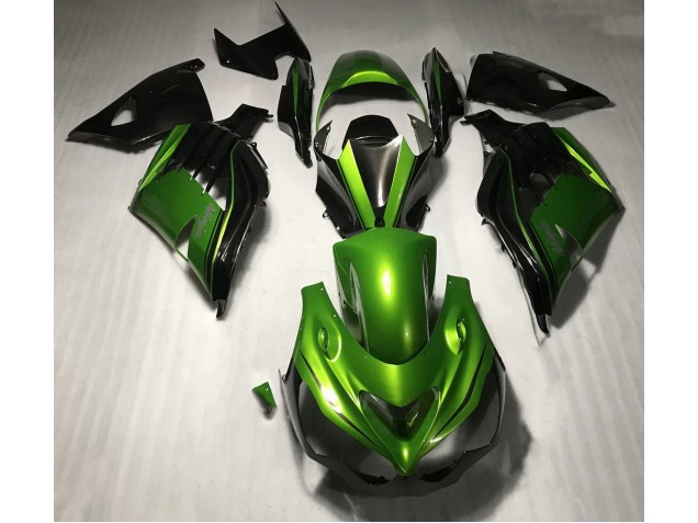 Aftermarket 2012-2019 Gloss Green and Black Kawasaki ZX14R Motorcycle Fairing