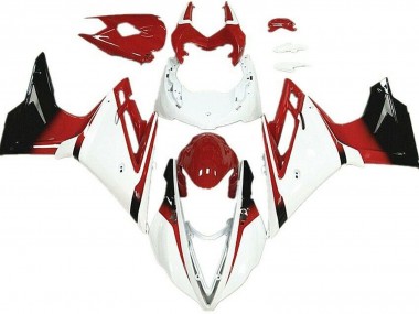 Aftermarket 2013-2016 White and Red Triumph Daytona 675 Motorcycle Fairing