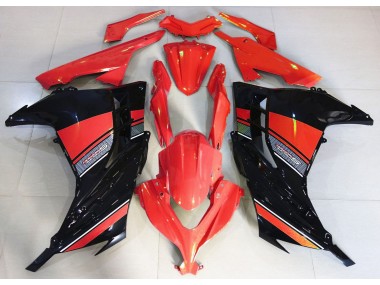 Aftermarket 2013-2018 Candy Red and Black Kawasaki Ninja 300 Motorcycle Fairing