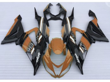 Aftermarket 2013-2018 Gloss Orange and Black Kawasaki ZX6R Motorcycle Fairing