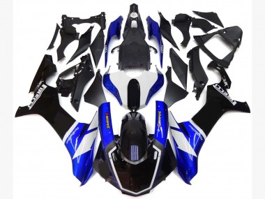 Aftermarket 2015-2019 Blue and White Custom Style Yamaha R1 Motorcycle Fairing