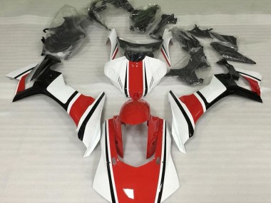 Aftermarket 2015-2019 Gloss White Red and Black Yamaha R1 Motorcycle Fairing