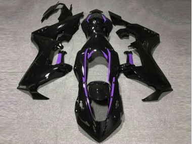 Aftermarket 2017-2019 Gloss Black & Purple Lining Honda CBR1000RR Motorcycle Fairing