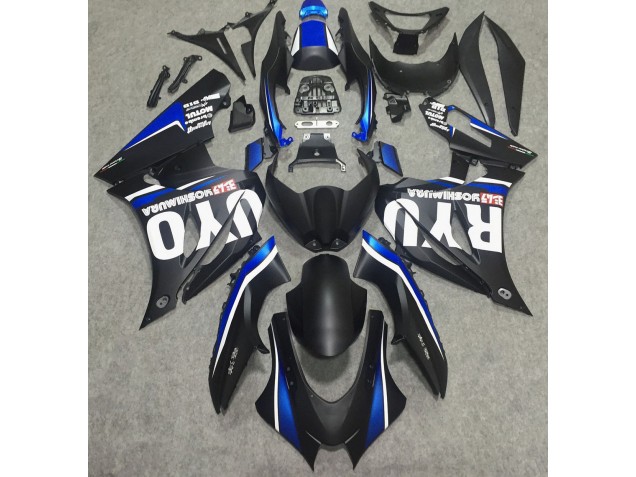 Aftermarket 2017-2019 Matte Black & Blue Suzuki GSXR 1000 Motorcycle Fairing