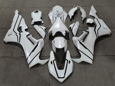 Aftermarket 2017-2019 Pearl White & Black Lining Honda CBR1000RR Motorcycle Fairing