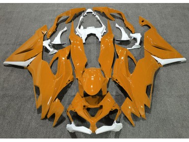 Aftermarket 2019-2020 Gloss Orange & White Kawasaki ZX6R Motorcycle Fairing