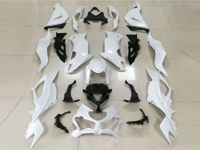 Aftermarket 2019-2020 Gloss White Kawasaki ZX6R Motorcycle Fairing